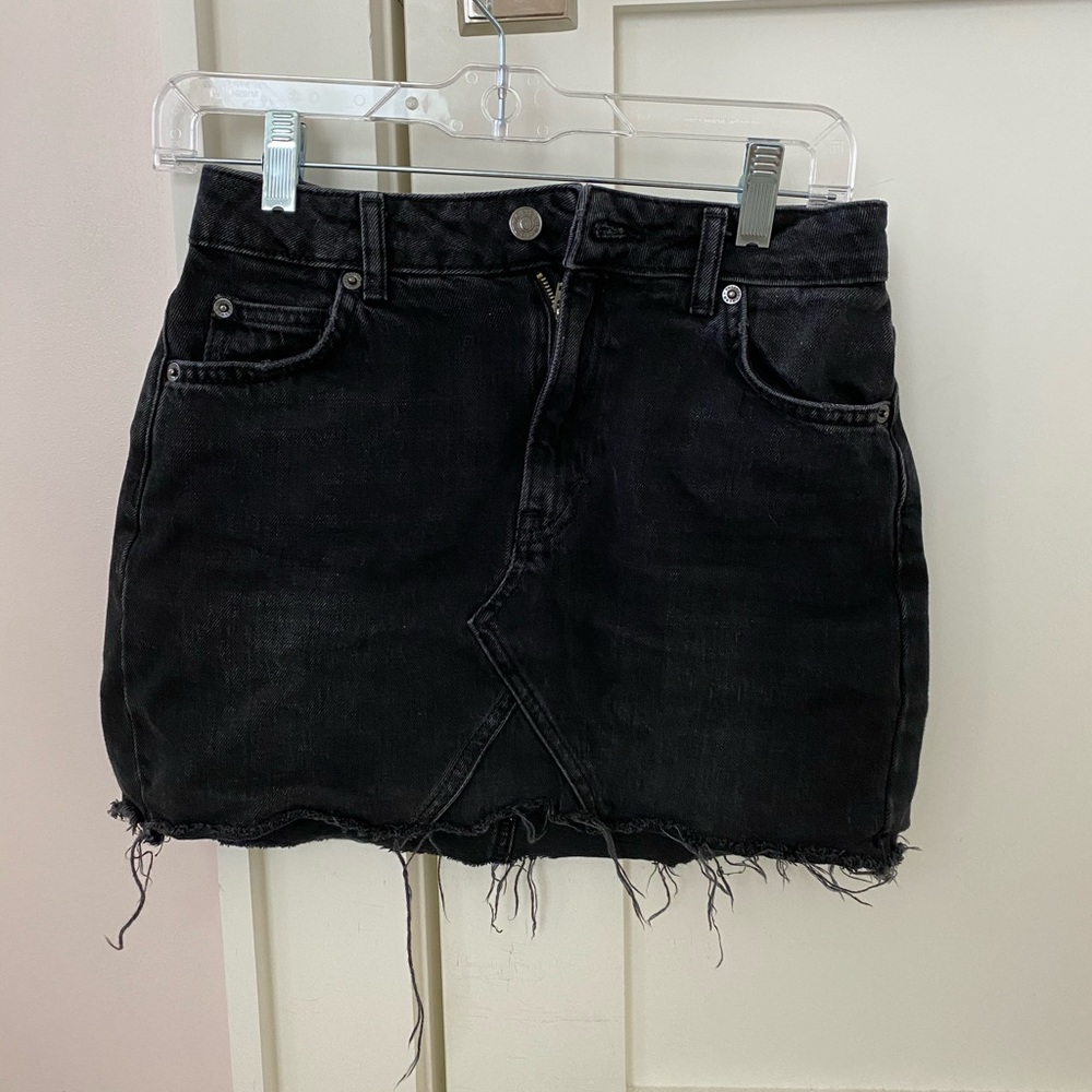 Black Jean Skirt
